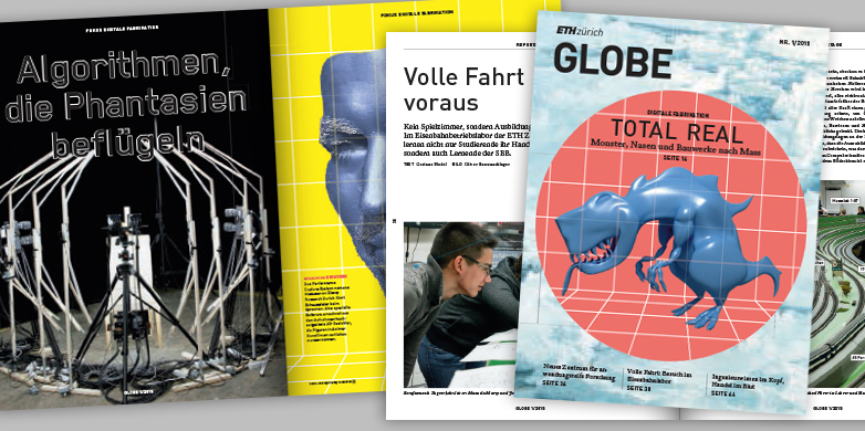 Enlarged view: Collage: Cover and pages of Globe 1/2015